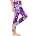 Pretty Purple Pansies Lightweight Velour Classic Yoga Leggings View4