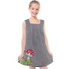 Mushroom Season Kids  Cross Back Dress by WensdaiAmbrose