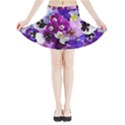 Pretty Purple Pansies Mini Flare Skirt View3