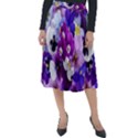 Pretty Purple Pansies Classic Velour Midi Skirt  View1