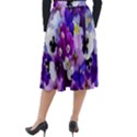 Pretty Purple Pansies Classic Velour Midi Skirt  View2