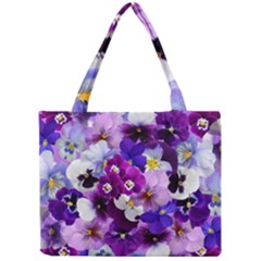 Pretty Purple Pansies Mini Tote Bag