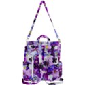 Pretty Purple Pansies Crossbody Backpack View3