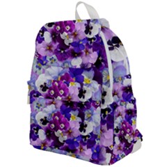 Pretty Purple Pansies Top Flap Backpack