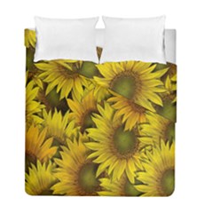 Surreal Sunflowers Duvet Cover Double Side (full/ Double Size) by retrotoomoderndesigns