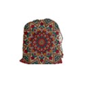 Mandala - Red & Teal Drawstring Pouch (Medium) View1