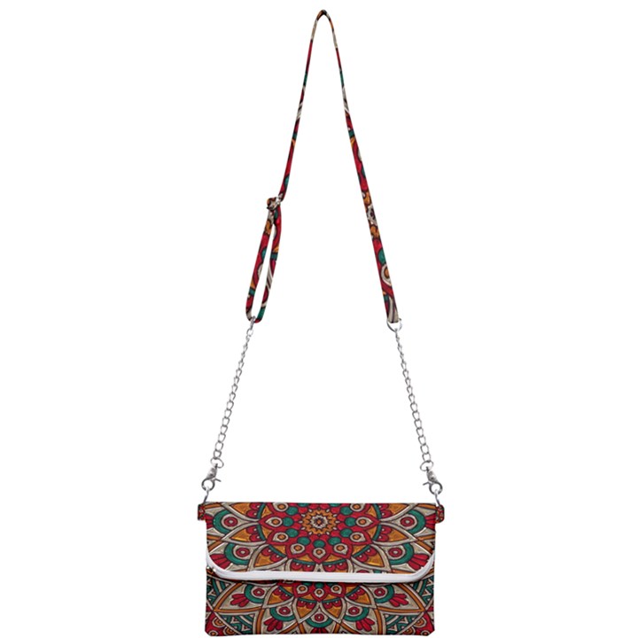 Mandala - Red & Teal Mini Crossbody Handbag