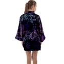 Retro Lilac Pattern Long Sleeve Kimono Robe View2