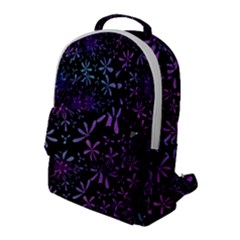 Retro Lilac Pattern Flap Pocket Backpack (large) by WensdaiAmbrose