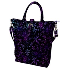 Retro Lilac Pattern Buckle Top Tote Bag by WensdaiAmbrose