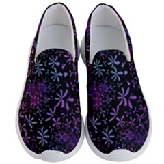 Retro Lilac Pattern Men s Lightweight Slip Ons by WensdaiAmbrose