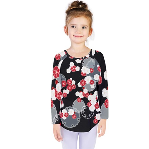 Plumflower Kids  Long Sleeve Tee by WensdaiAmbrose