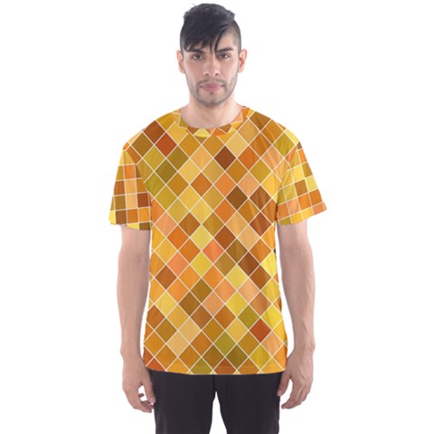 Square Pattern Diagonal Men s Sports Mesh Tee by Mariart