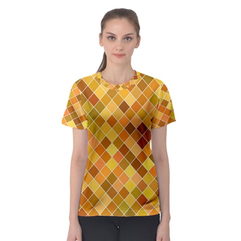 Square Pattern Diagonal Women s Sport Mesh Tee by Mariart