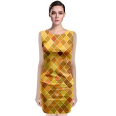 Square Pattern Diagonal Classic Sleeveless Midi Dress by Mariart