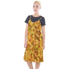 Square Pattern Diagonal Camis Fishtail Dress by Mariart