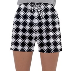 Square Diagonal Pattern Sleepwear Shorts