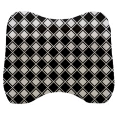 Square Diagonal Pattern Velour Head Support Cushion by Mariart