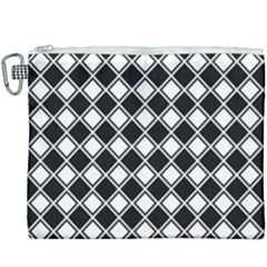 Square Diagonal Pattern Canvas Cosmetic Bag (xxxl)