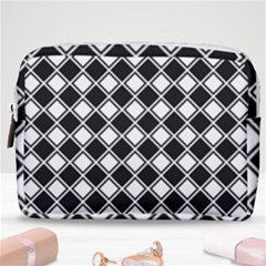 Square Diagonal Pattern Make Up Pouch (medium)