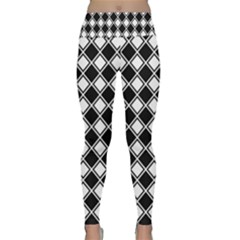 Square Diagonal Pattern Lightweight Velour Classic Yoga Leggings by Mariart