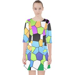 Stained Glass Colourful Pattern Pocket Dress