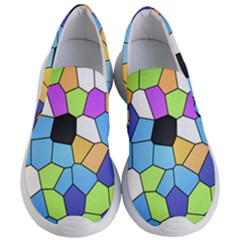 Stained Glass Colourful Pattern Women s Lightweight Slip Ons