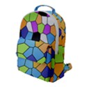 Stained Glass Colourful Pattern Flap Pocket Backpack (Large) View1