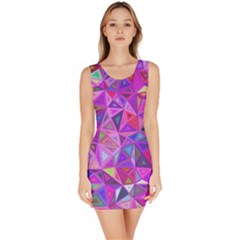 Pink Triangle Background Abstract Bodycon Dress by Mariart