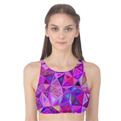 Pink Triangle Background Abstract Tank Bikini Top by Mariart