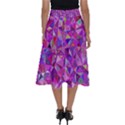 Pink Triangle Background Abstract Perfect Length Midi Skirt View2