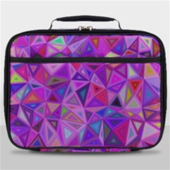 Pink Triangle Background Abstract Full Print Lunch Bag