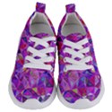 Pink Triangle Background Abstract Kids  Lightweight Sports Shoes View1