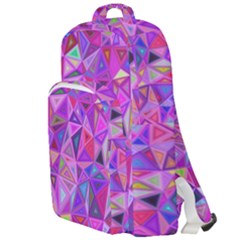 Pink Triangle Background Abstract Double Compartment Backpack by Mariart