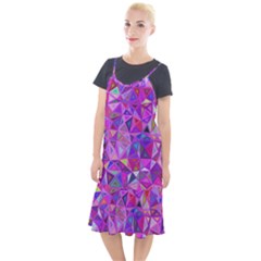 Pink Triangle Background Abstract Camis Fishtail Dress