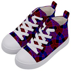 Pattern Line Kids  Mid-top Canvas Sneakers