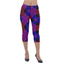 Pattern Line Lightweight Velour Capri Leggings  View1