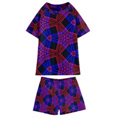 Pattern Line Kids  Swim Tee And Shorts Set