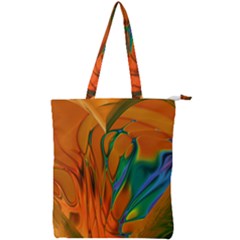 Pattern Heart Love Lines Double Zip Up Tote Bag