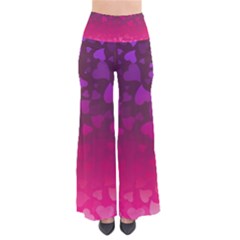 Purple Pink Hearts  So Vintage Palazzo Pants by LoolyElzayat