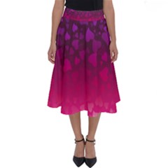 Purple Pink Hearts  Perfect Length Midi Skirt by LoolyElzayat