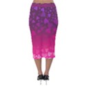 Purple Pink Hearts  Velvet Midi Pencil Skirt View2