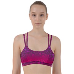 Purple Pink Hearts  Line Them Up Sports Bra by LoolyElzayat