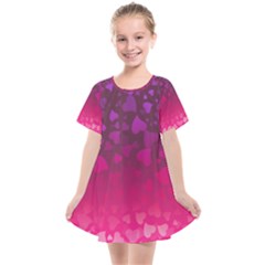 Purple Pink Hearts  Kids  Smock Dress by LoolyElzayat