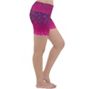 Purple Pink Hearts  Lightweight Velour Yoga Shorts View3