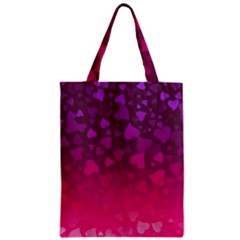 Purple Pink Hearts  Zipper Classic Tote Bag by LoolyElzayat