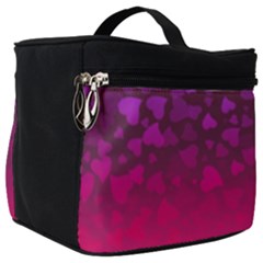 Purple Pink Hearts  Make Up Travel Bag (big) by LoolyElzayat