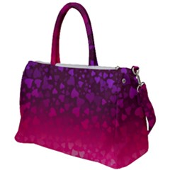 Purple Pink Hearts  Duffel Travel Bag by LoolyElzayat