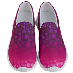 Purple Pink Hearts  Men s Lightweight Slip Ons by LoolyElzayat