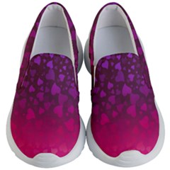 Purple Pink Hearts  Kids  Lightweight Slip Ons by LoolyElzayat